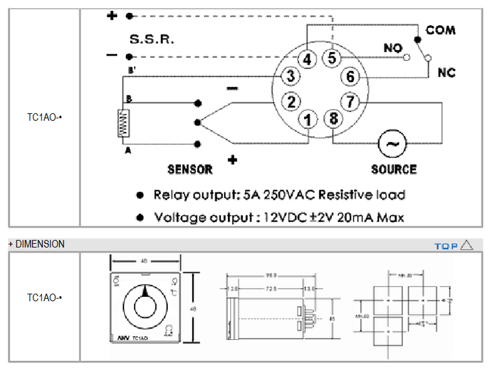 Терморегулятор для BSF TC1AO-RPK4