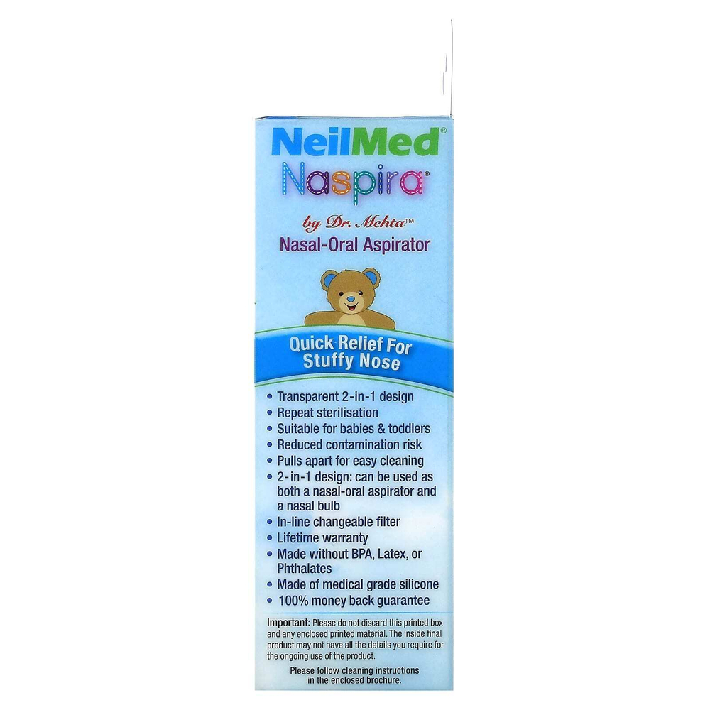 NeilMed, Naspira, назально-оральный аспиратор, 1 набор