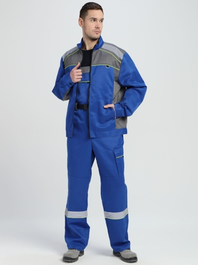 Костюм Практичный-2 СОП CH (тк.Смесовая,210) п/к, васильковый/серыйКостюм Практичный-2 СОП CH (тк.Смесовая,210) п/к, васильковый/серый