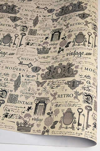 Бумага глянцевая 68*98см Ретро стиль /1 лист