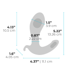 Черный анальный стимулятор с расширением и вибрацией b-Vibe Expand Plug BV-048-BLK