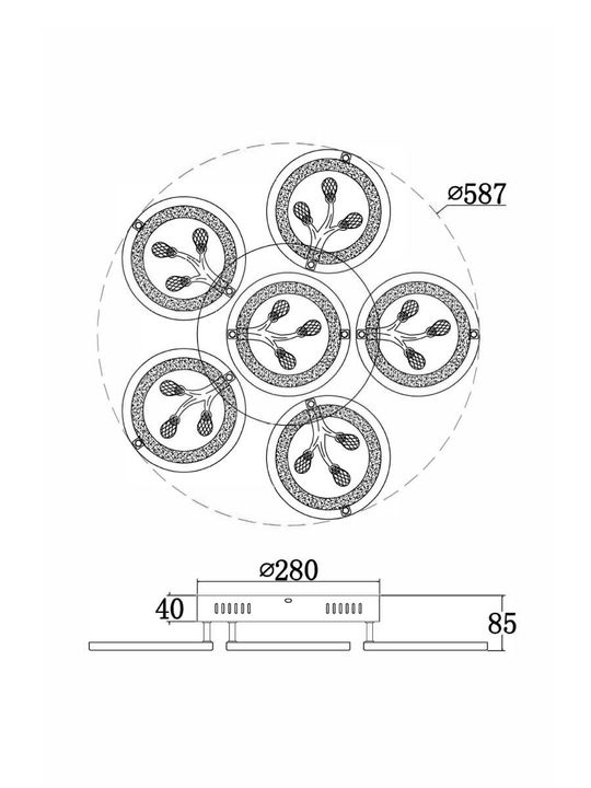 Потолочный светильник Freya FR10017CL-L92W