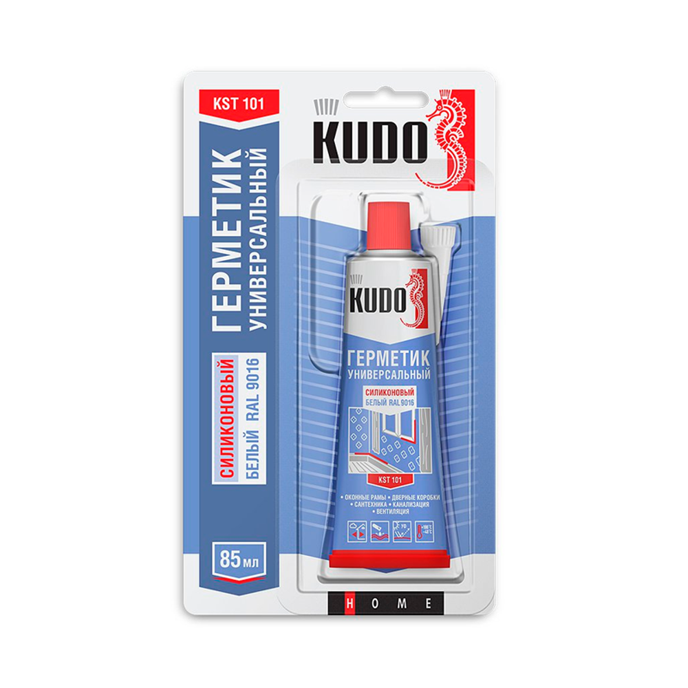 Герметик KUDO KST-100 силиконовый универсальный прозрачный, в тюбике 85 мл