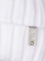 Шапка для девочки осенняя вязаная на завязках