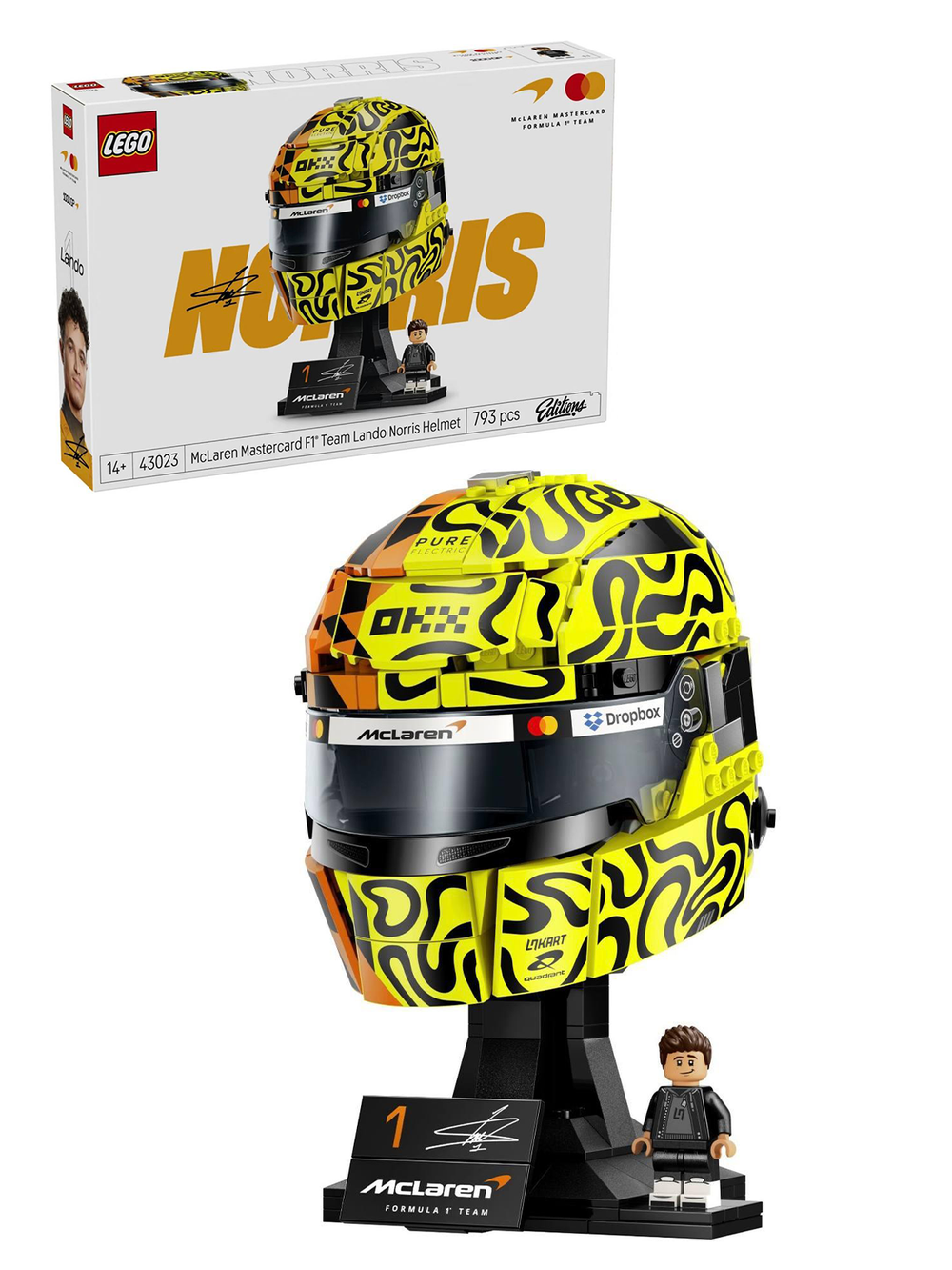 Конструктор LEGO Editions Шлем Ландо Норриса 43023 | LEGO McLaren Mastercard F1 Team Lando Norris Helmet 793 детали 14+