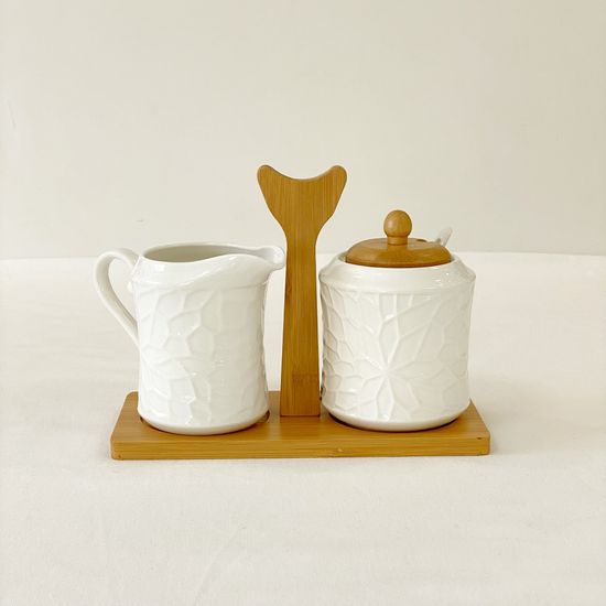 Набор сервировочный «Сканди», 2 предмета: молочник 170 мл, сахарница с ложкой