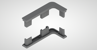 Комплект открытых заглушек для L профиля (2 шт.) №13