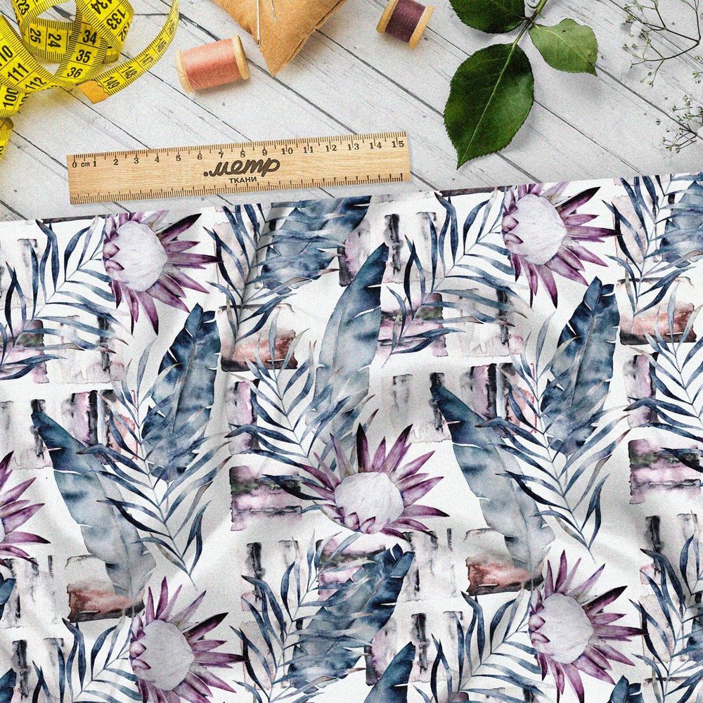 Ткань бязь захватывающая красота яркого цветения