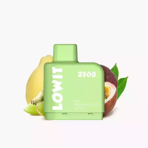 ELFBAR LOWIT 2500 Puffs | Liquid Pod Cartridge - Kiwi Passionfruit Guava (5% nic)