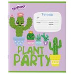 Тетрадь 12 л. ЮНЛАНДИЯ, линия, обложка картон, "КАКТУСИКИ", 106474, 5шт