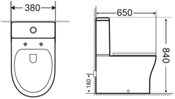 Чаша напольного унитаза Aquanet Rimless Roll-C CL-12249B