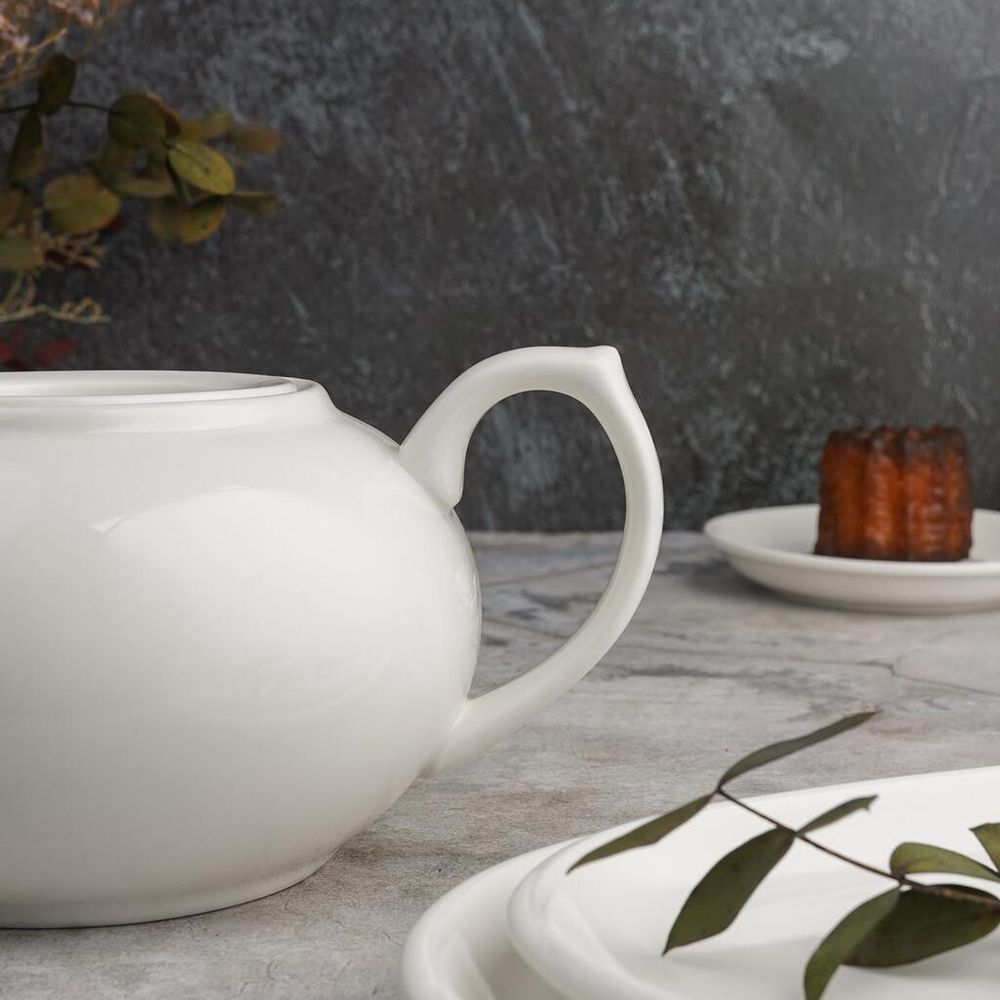 Чайник 850 мл d 15,5 см h9,5 см белый фарфор NEW P.L. Proff Cuisine [1]