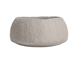 Кашпо TREEZ Effectory - Organic - Низкая чаша - Белый песок