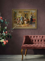 Картина на стену для интерьера на холсте "Золотой век" в классической раме 41*51 см