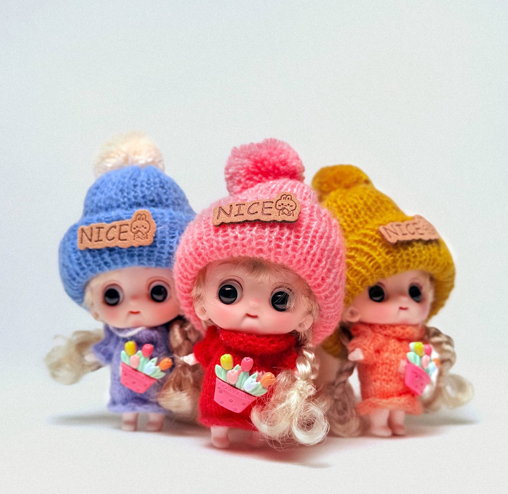 Брелоки "Куколки в шапках' 12 см оптом