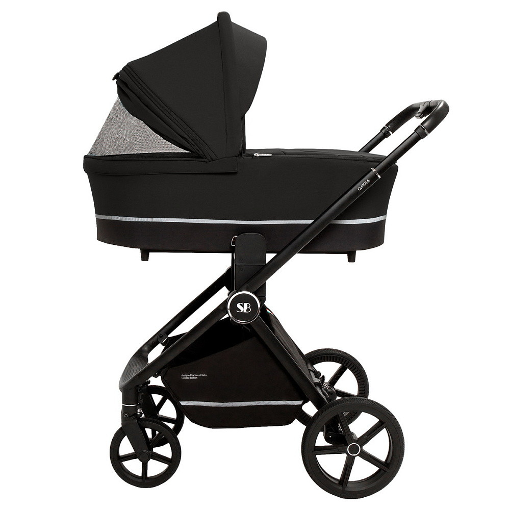 Коляска 4 в 1 Sweet Baby Cupola New + автокресло Elegante Plus с базой i-Size ISOFIX DK780 Moon Black