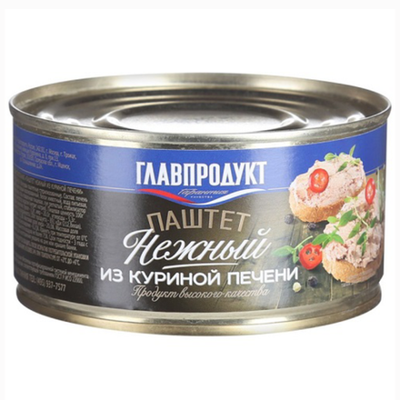 Паштет Главпродукт С куриной печенью 315 гр