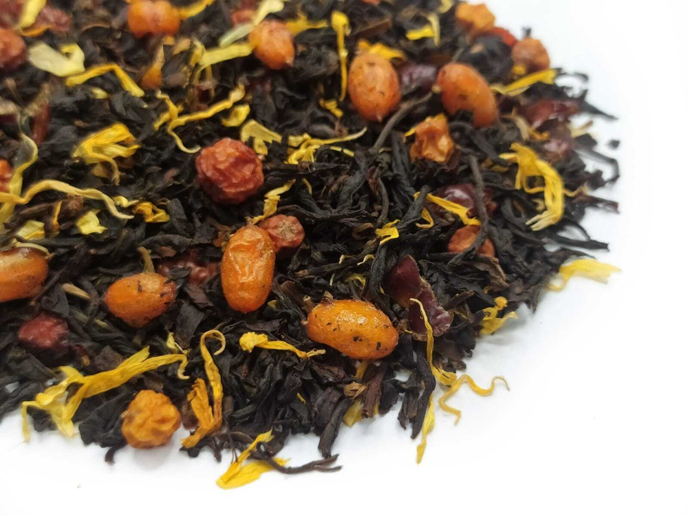 7778D Чай черный ПРЕМИУМ коллекция "Облепиховый"