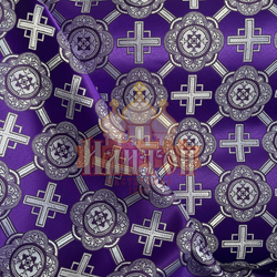 Шёлк "Никольский" фиолетовый с серебром