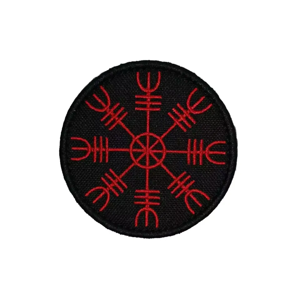 Патч Шлем ужаса красный