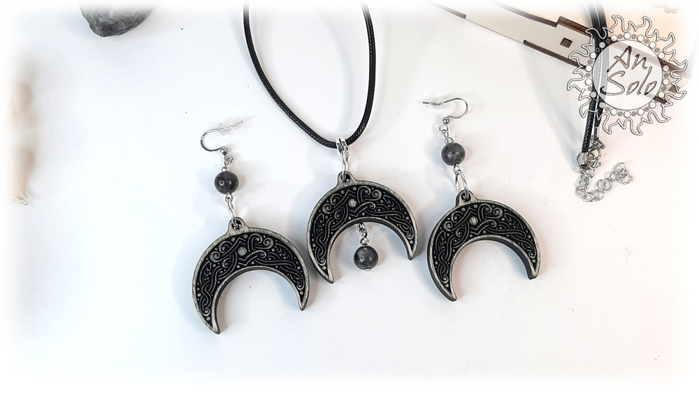 Комплект украшений "Ночные узоры"