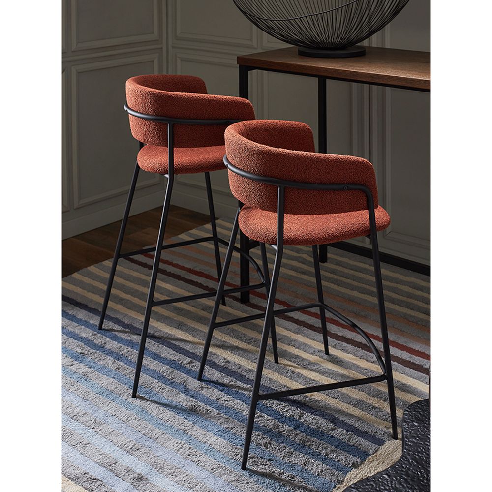 Стул барный Helning, букле, терракота