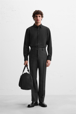 ZARА МУЖСКАЯ РУБАШКА, ЧЕРНЫЙ