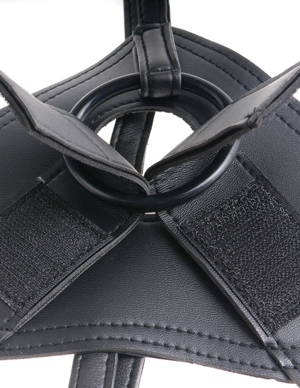 Страпон Harness со съемной чёрной насадкой King Cock 9 - 23 см.