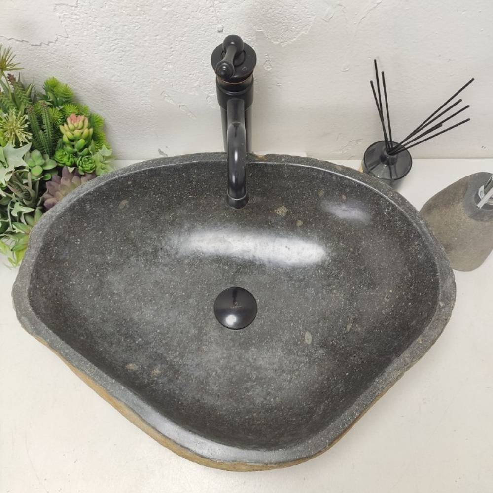 Раковина из речного камня RS-62010 (58*45*16)
