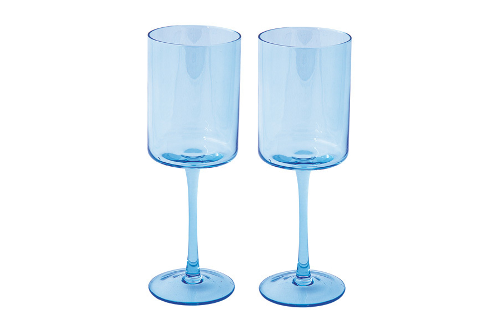 Набор бокалов для вина 2шт 380мл Easy Life Rainbow голубой