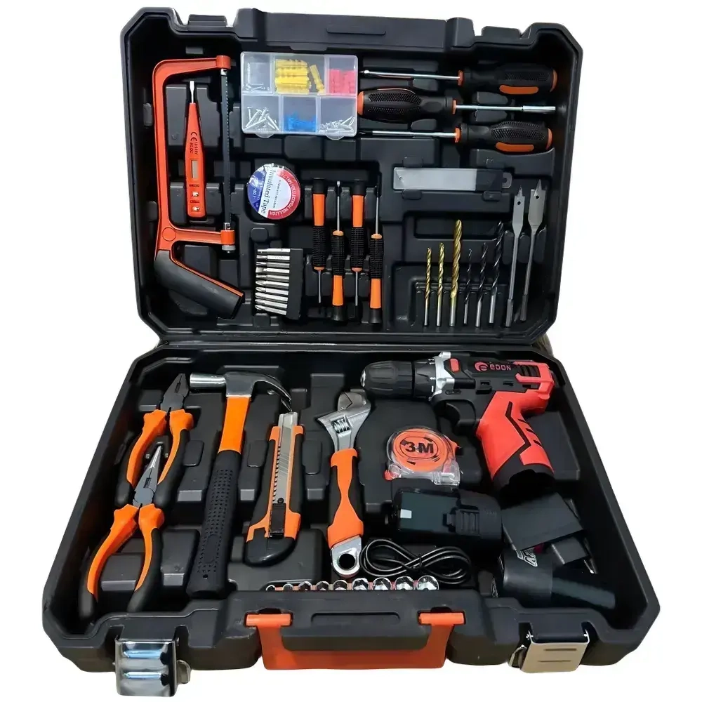 Дрель-шуруповерт аккумуляторный с набором ручного инструмента CF1201N