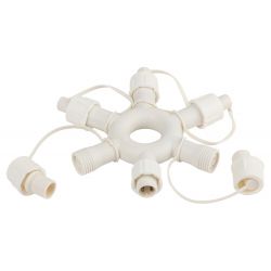 Разветвитель ЭРА ERAPS-OR2 круговой для гирлянд 6 гнезд IP44 ПВХ 24 В