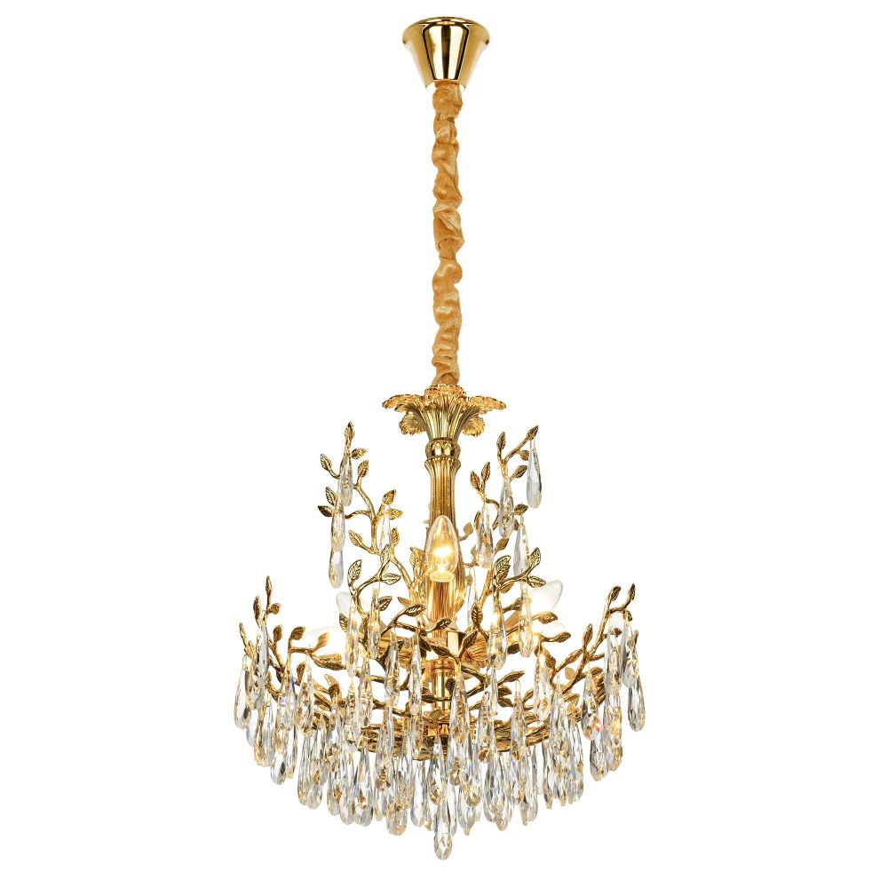 Citilux RITZ CL310062 Люстра хрустальная подвесная Золото