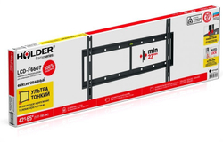 Кронштейн для телевизора Holder LCD-F6607 черный 42;-65; макс.60кг настенный фиксированный