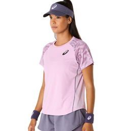 Женская теннисная футболка Asics Match Game Short Sleeve - light ube