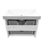 Comforty. Тумба-умывальник "Дублин-75" белый глянец с раковиной Comforty 8057