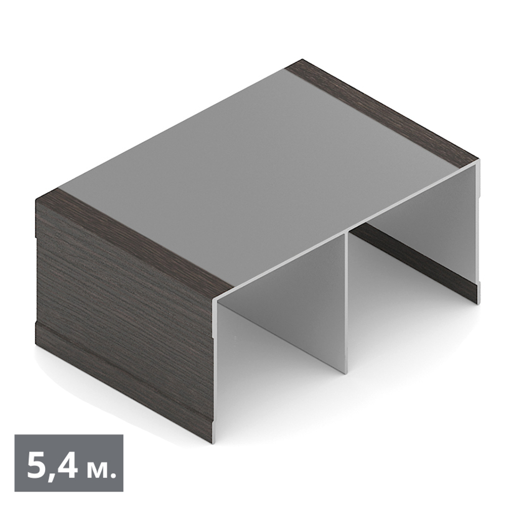 ЭКО Направляющая верхняя двухполозная (5,40 м) венге темный (ПВХ) (AE0492) Aristo (Out)