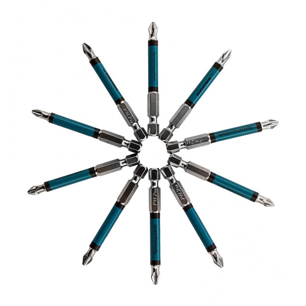 Биты PH2 х70, сталь S2, круглый профиль, 10 шт., Gross, 11262