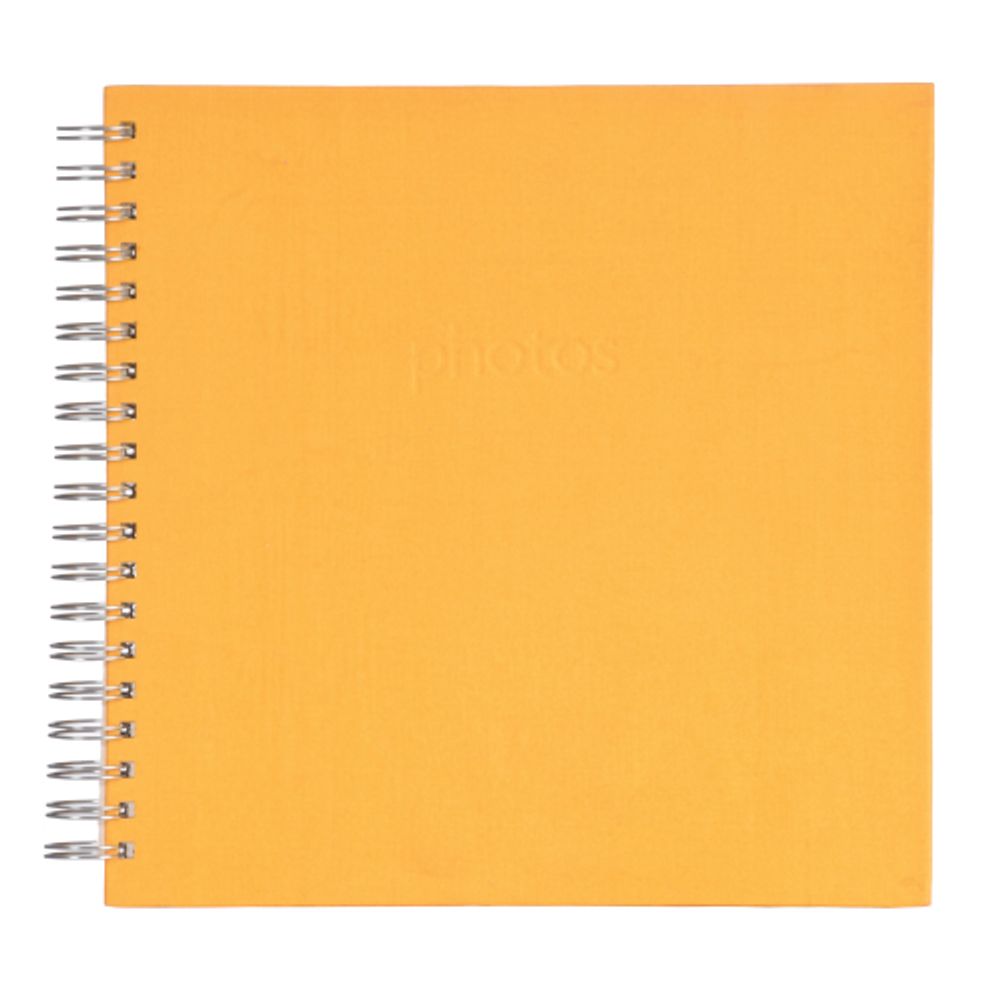 Innova Q1609974 Фотоальбом на пружине 25л. 26*26 Скрапбукинг - оранжевый , под уголки | Innova