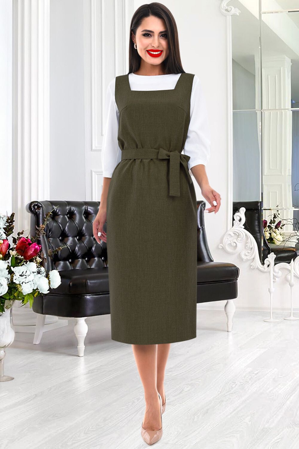 Сарафан Идилия (хаки) Brividi (Акция)