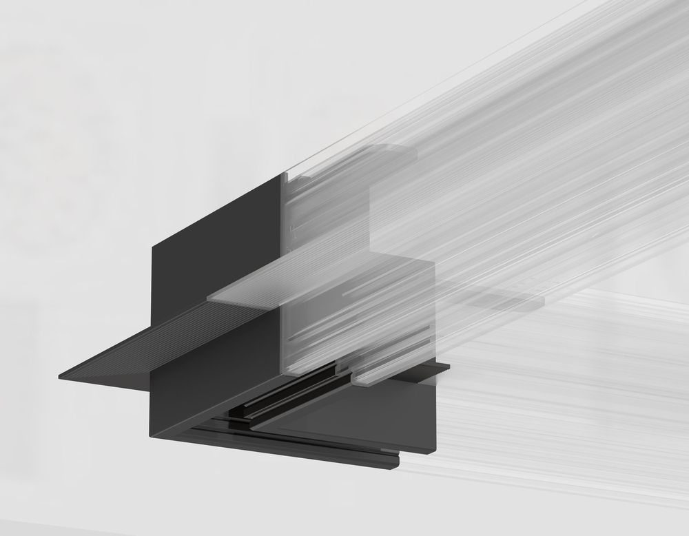 Ambrella Коннектор угловой для встраиваемого шинопровода под ГКЛ 13мм Magnetic 48V 10mm Track System GL1971