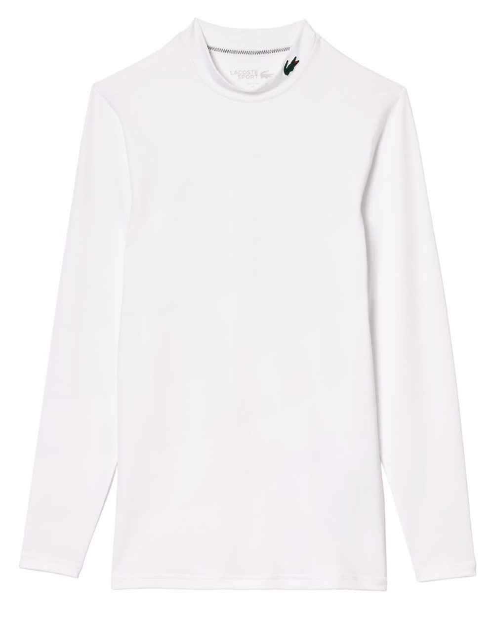 Теннисная футболка Lacoste Recycled Fiber Long Sleeve Sports T-Shirt - white/black