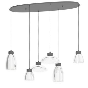 Каскадная люстра 6X5,4W 2700K 390301 черный/дымчатый SARNARRA Eglo