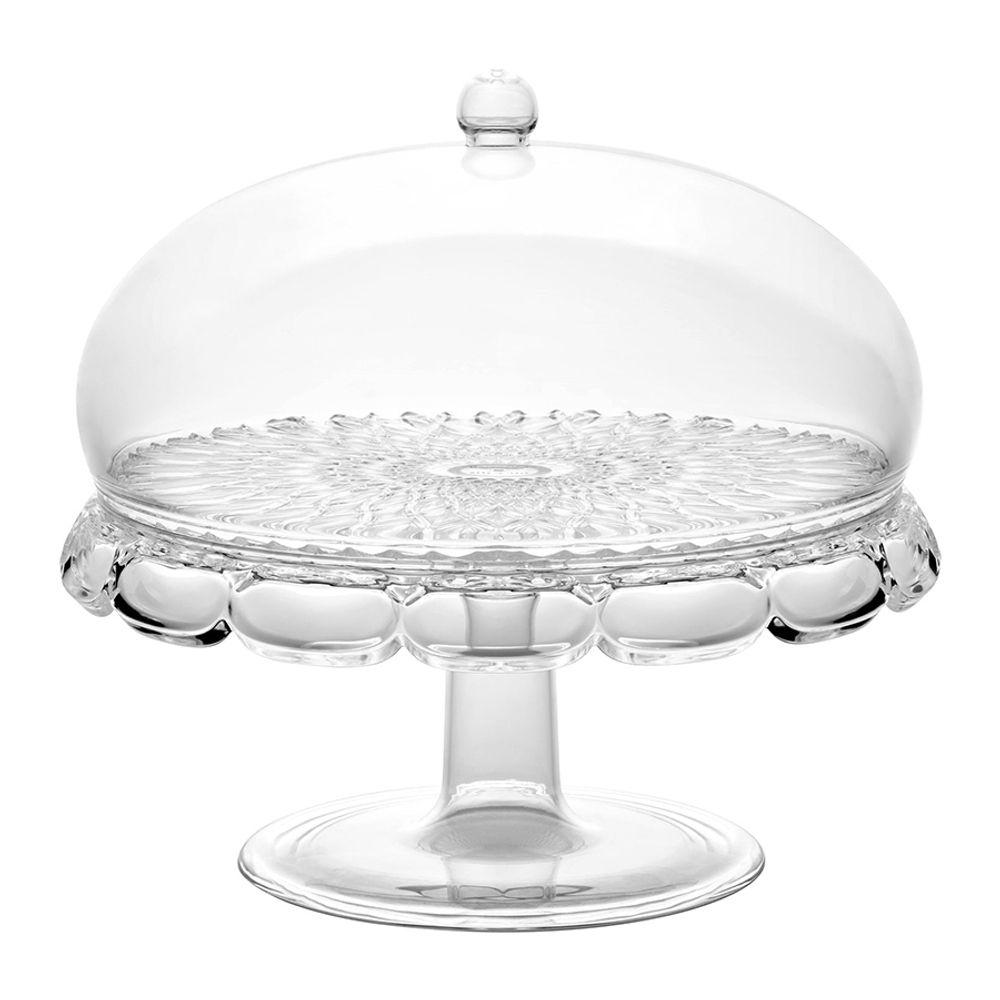 Блюдо для торта с крышкой vanity, D30 см, прозрачное
