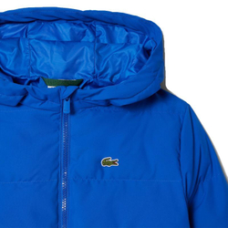 Куртка Lacoste Water Embroidered Crocodile Hooded Puffed - небесный