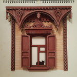 Набор из 12 сборных моделей наличников из картона