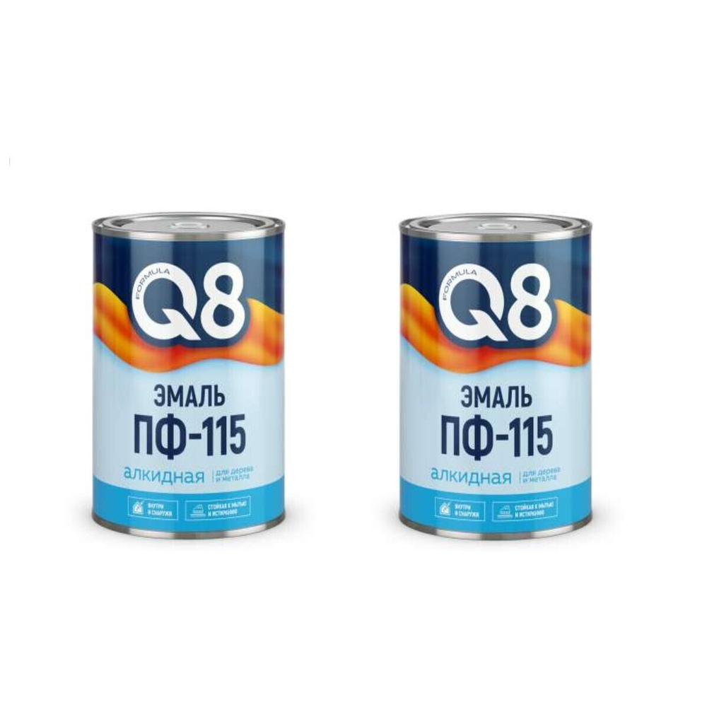 Эмаль Formula Q8 ПФ-115 ярко-зеленая, 0,4 кг 2шт