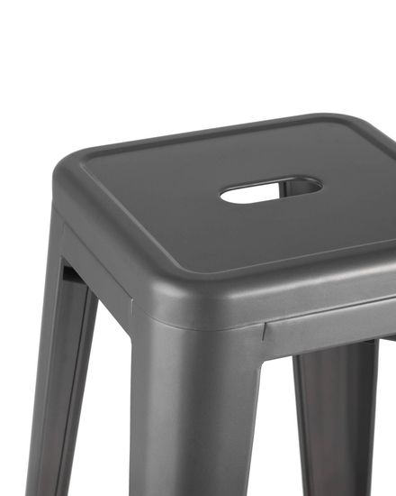 Стул барный TOLIX серебристый матовый