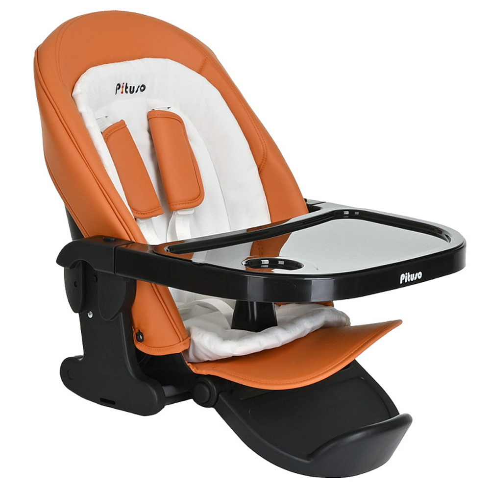 Стульчик для кормления Pituso Triola 3 в 1 Черная рама/Охра