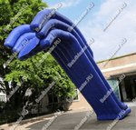 Водная надувная прямая горка для вышки (опоры) «Универсальная», 10*2*7 м